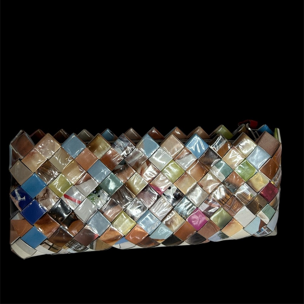 Nahui Ollin Multicolor Woven Clutch